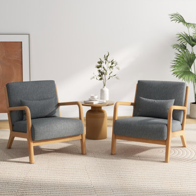 Upholstered Cotton Armchair