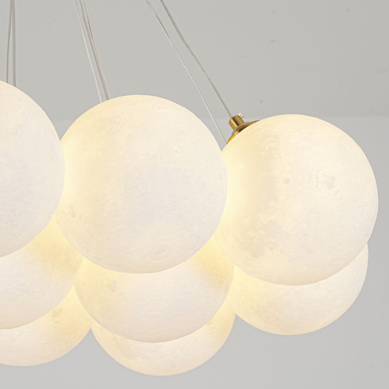 Luminaire suspendu sphère en verre 13 lumières Newtown