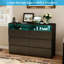 Commode contemporaine avec éclairage DEL intelligent et rangement spacieux-644461533