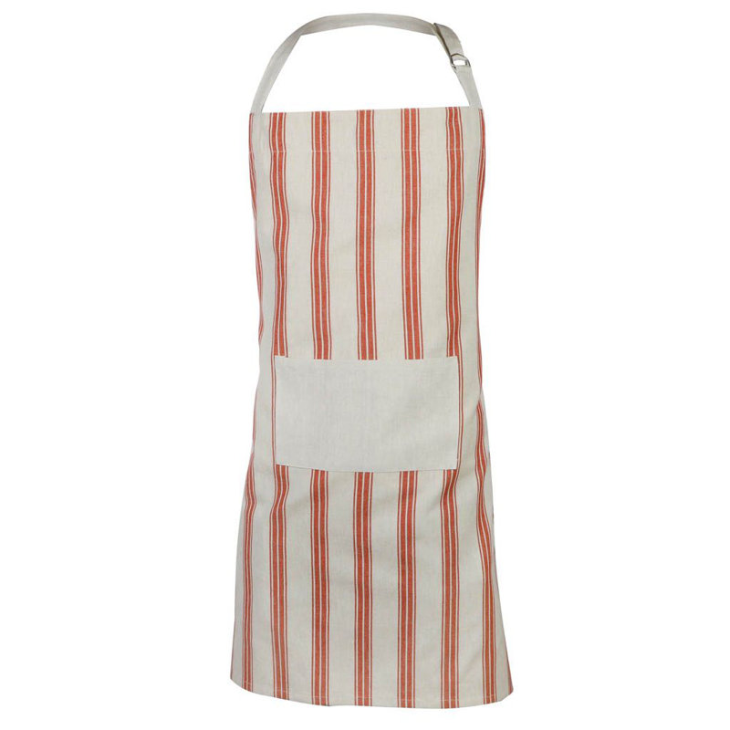 Striped Cotton Bib Apron