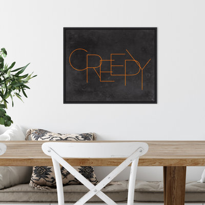 "Haunted IV Creepy" par Jess Aiken - cadre texturé sur toile