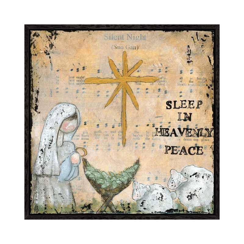 Silent Night by Ashley Bradley - Print on Canvas, 66.04 cm H x 66.04 cm W, Black Framed