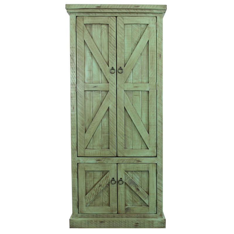 Armoire garde-manger 75 po Zimmerman, Aquamarine rustique