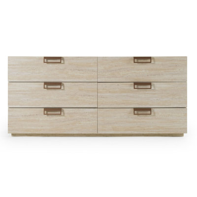 Lamod Italia Lago - Modern Faux Travertine Dresser
