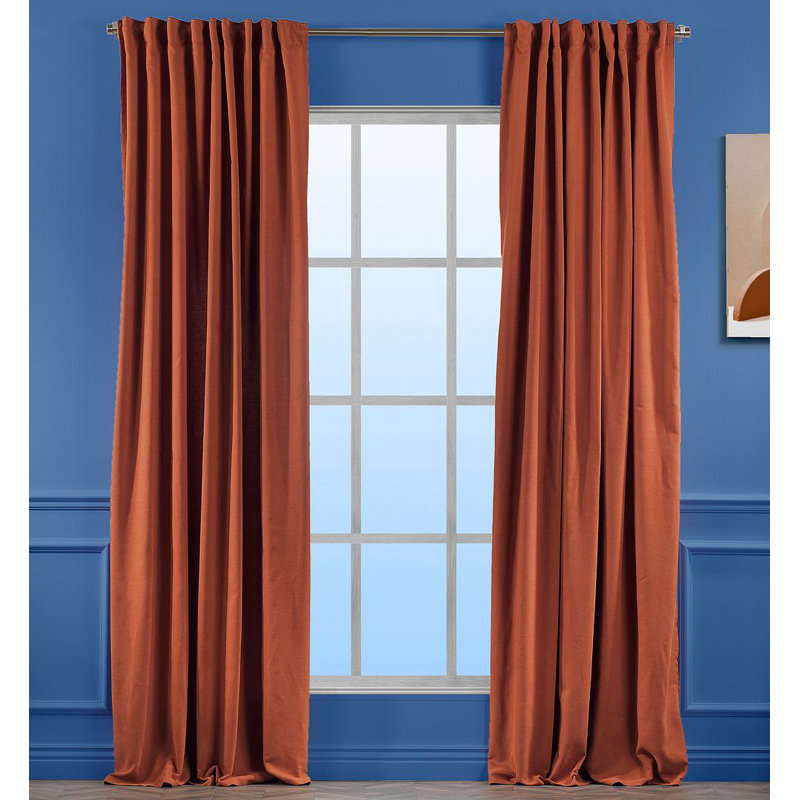 Blackout Thermal with Liner Extra Long & Extra Wide Decorative Curtain Single Panel, 140cm Width x 295cm Drop, Light Green
