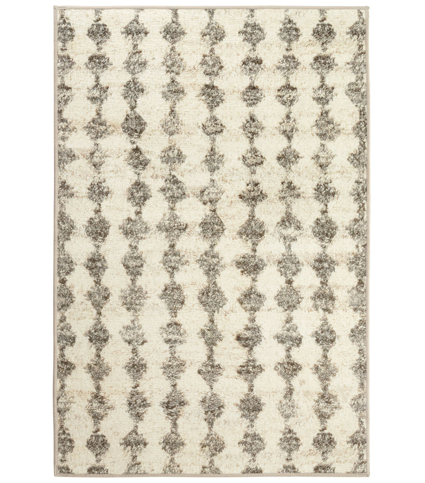 Izzy Grey Machine Washable Rug, Rectangle 7'6" x 9'6"