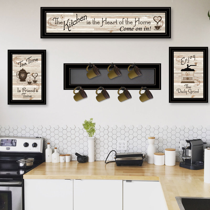 «Kitchen IV» par Trendy Decor 4U - Impression de cadres photo sur papier, Cadre noir