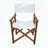 Wooden Director's Folding Chairs with Canvas, Set of 2