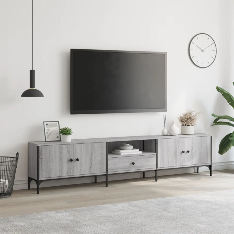 Meuble télé vidaXL Meuble audio-vidéo Buffet, Chêne fumé