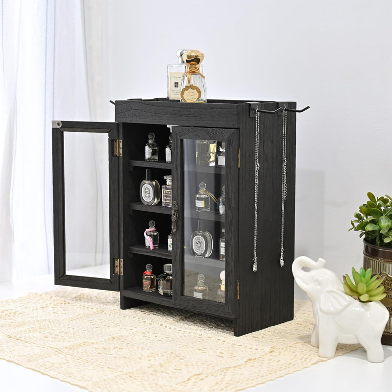 Masumah Wood 4 Compartment Makeup Organizer
