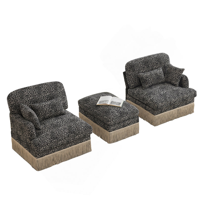 Canapé Comfy Chenille Leopard, Kaki