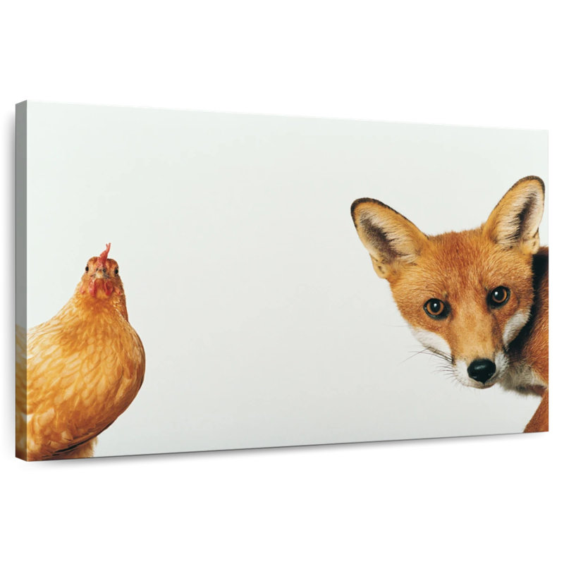 Brampt Chicken And Fox, 30" H x 45" W