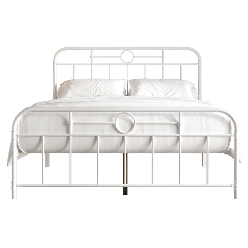 Avier Metal Spindle Bed, White, King