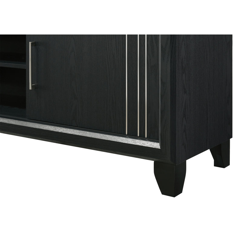 Meuble télé 1 pièce Contemporary, Gris anthracite
