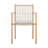 Abela Modern Woven Rope Outdoor Patio Dining Armchair with Cushion (Set of 4)-1993441875