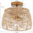 Wood LED Semi Flush Mount