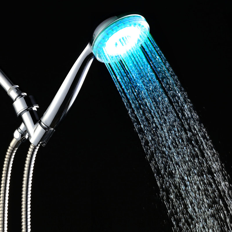 Pomme de douche portative à del à del 7 couleurs