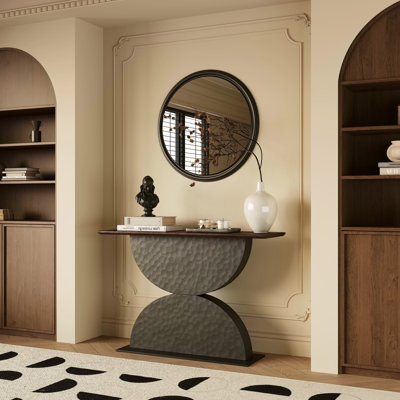 Console demi-cercles avec lumière DEL et texture en forme de marteau 3D
