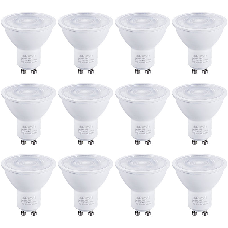 6,5 W (50 W Eqv.), Ampoules DEL GU10 à intensité variable, homologué UL, lumière du jour, base GU10, ampoule MR16 pour éclairage encastré