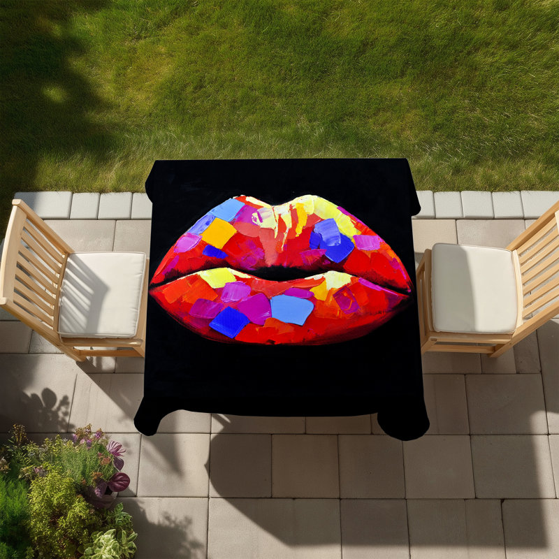 Colorful Lipstick Tablecloth - Minerals Indoor Outdoor Decor