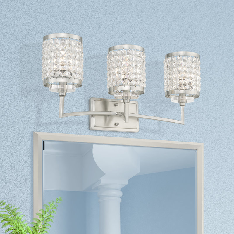 Applique murale articulée à 3 lumières Belisle, Nickel brossé