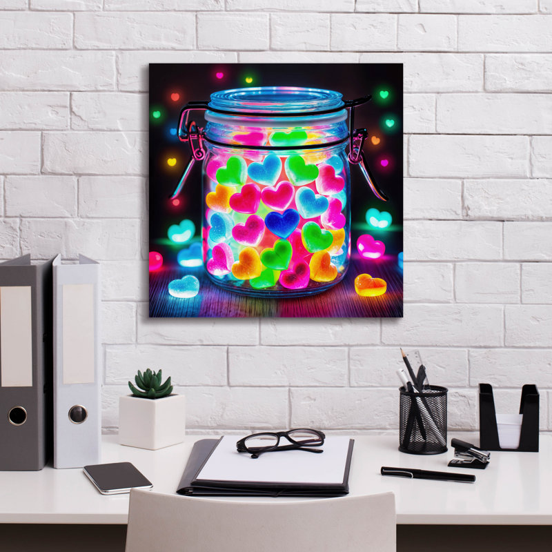 «Epic Graffiti» «Jar Of Love» par Rey Klimt, art mural, H 18 po x l 18 po