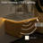 Absher 36'' Floating Oak Bathroom Vanity With Rectangular Marble Sink, Sensor LED & Drawer-678395463