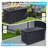 100 Gallon Outdoor Metal Deck Box with Waterproof Oxford Liner, Lockable Steel Patio Storage Chest for Cushions & Tools - Dark Gray-125986129