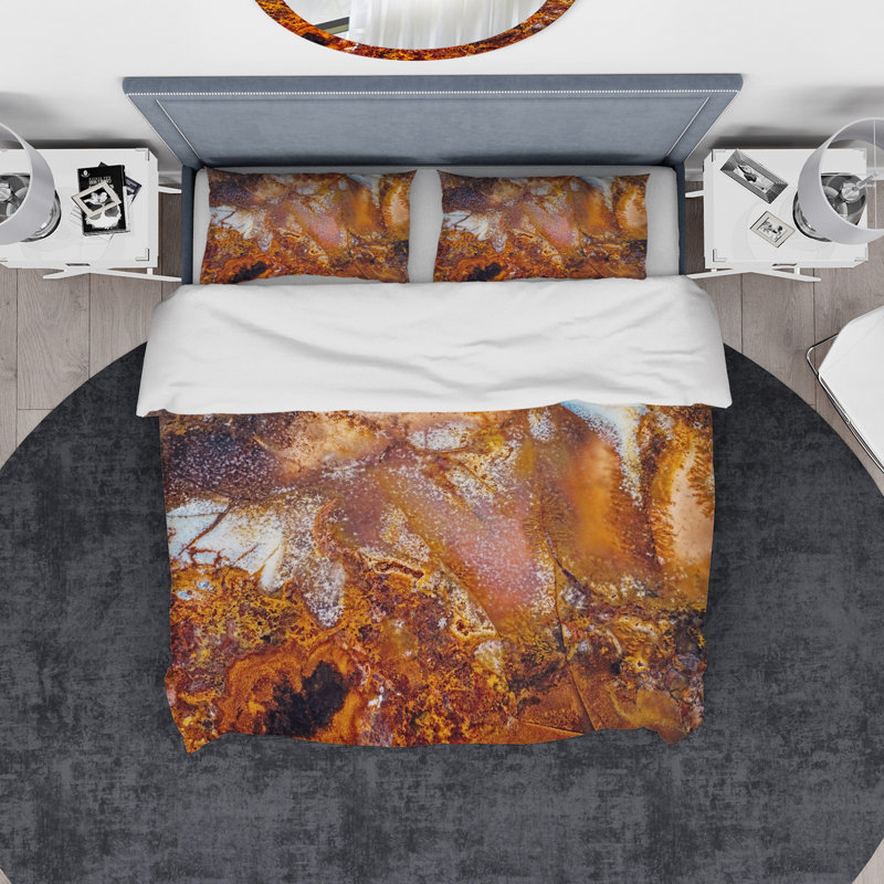 Modern & Contemporary Abstract Duvet Cover, Queen Duvet Cover + 2 Shams
