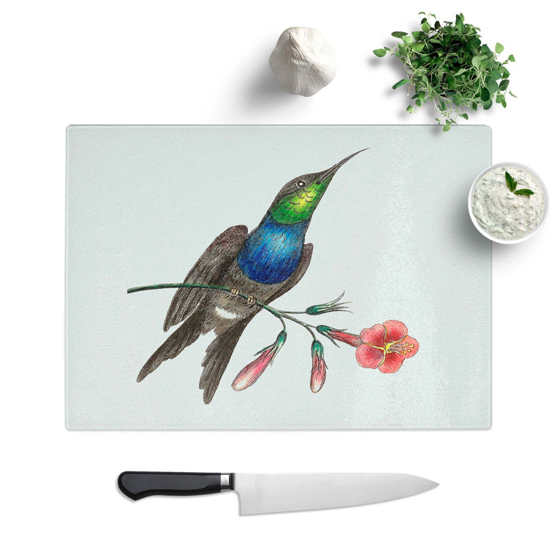 Glass Furcated Hummingbird by George Shaw Chopping Board, 28.5 cm W x 20 cm L