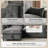 Modular Sectional Sofa with Movable Storage Ottoman and Console-273790649