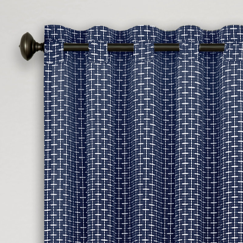 Rideau en polyester Mckinslee, Bleu, L 42 po x L 84 po