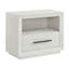 Table de chevet Oasis Shoreline 34 po de large en pin blanc sablé et scié sur quartier