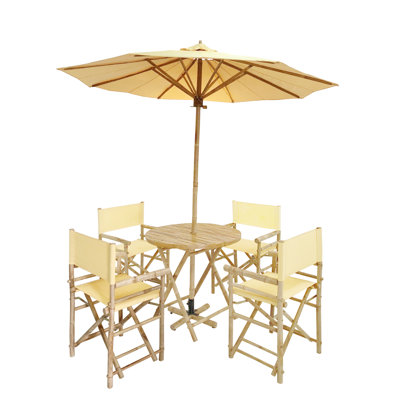 Ensemble repas 5 pièces avec parasol Atchison
