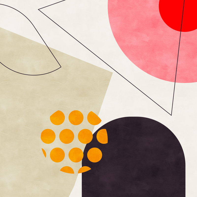 Mid Bauhaus Geometry 8 Copy, 91.44 cm H x 91.44 cm W