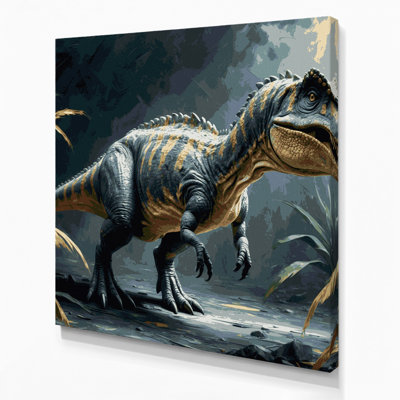 «Dinosaur Therizinosaurus», art mural sur toile noire