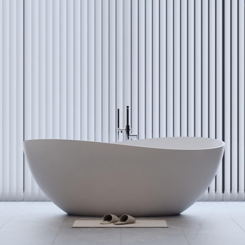 Baignoire autoportante 63 "à surface solide 63"