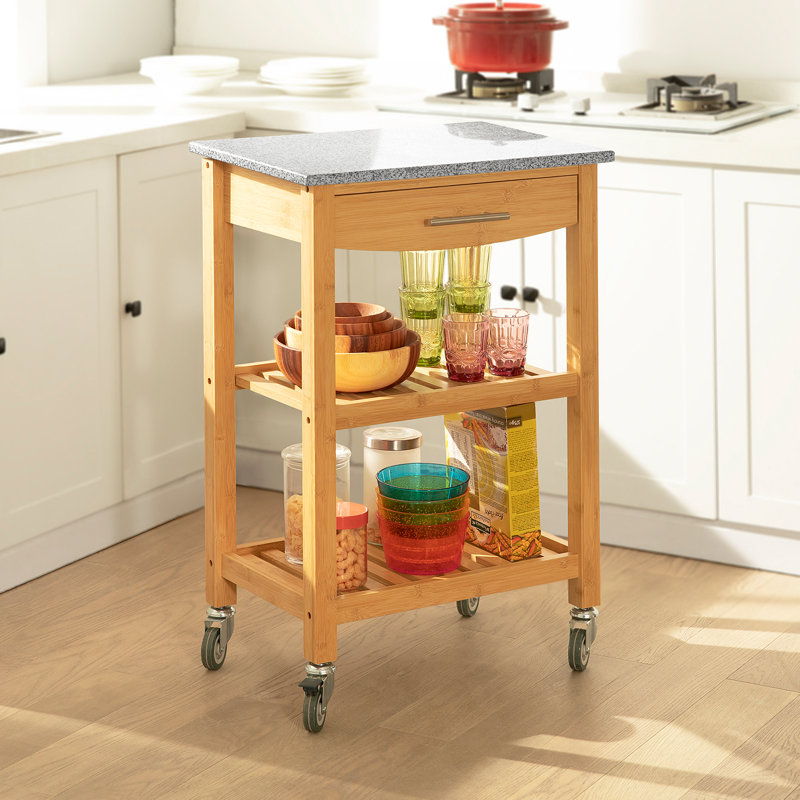 Rickett Granite Top Kitchen Cart