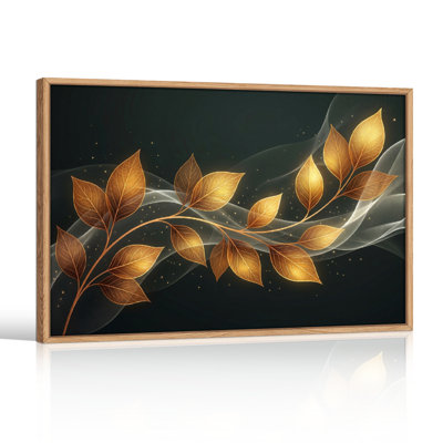 Golden Leaves, reproduction d'art sur toile, ensemble de 1