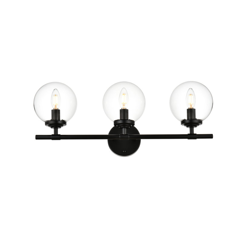 Ingrid Amala, H 10 po x l 24 po x P 24 po, Noir, Trois lumières