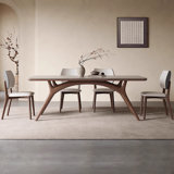 White cream style Nordic rectangular rock table