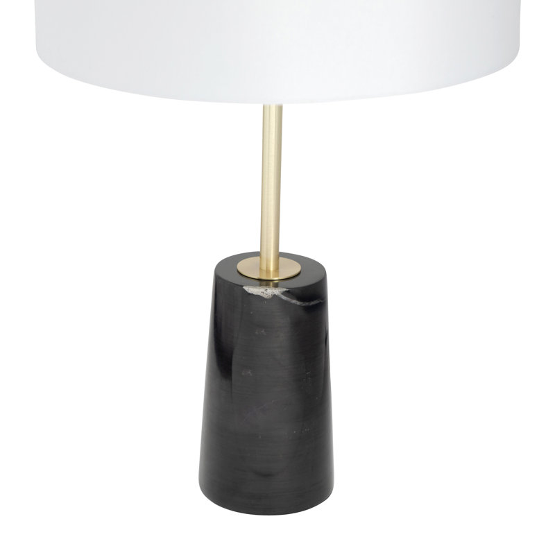 Norrington Table Lamp, Black Marble/Satin Brass