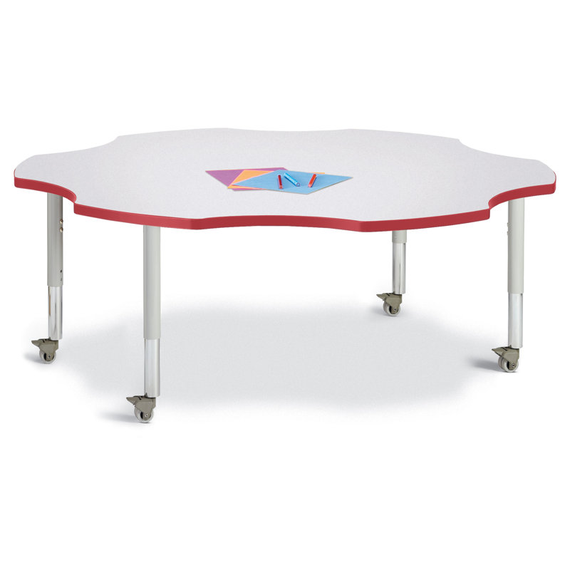 Tables d'activités à six feuilles Berries®, Gris, Rouge