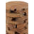 Dovray Teak Wood Handmade Live Edge Accent Table with Brick Inspired Design 14" x 14" x 18"-1754760033