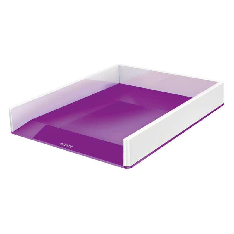 Wow Plastic Paper Organiser, White/Purple