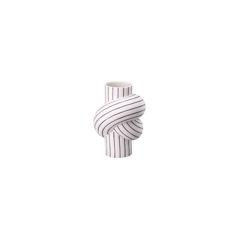 Node Porcelain China Table Vase, Plum