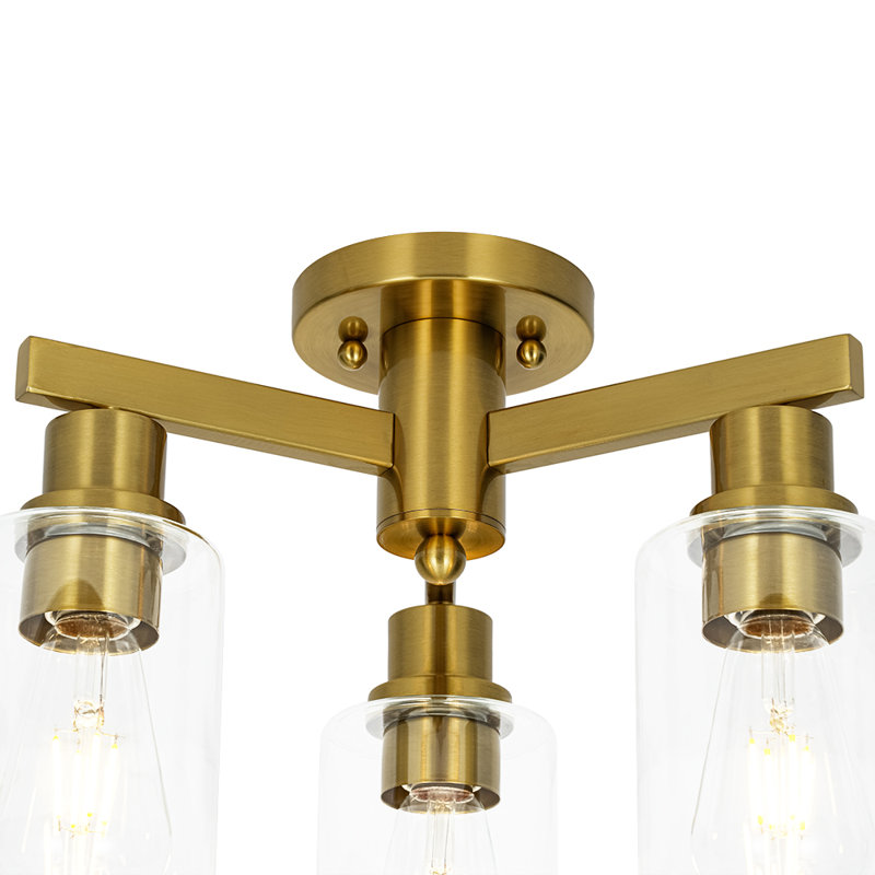 Plafonnier semi-encastré 3 lumières Spoutnik