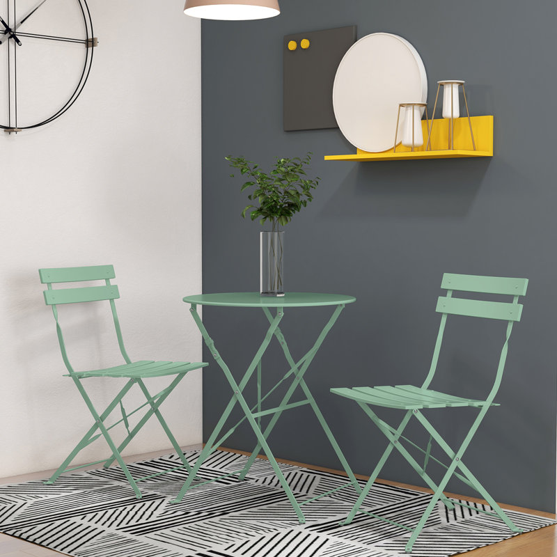 Zariea Double Pedestal Dining Set, Pea Green