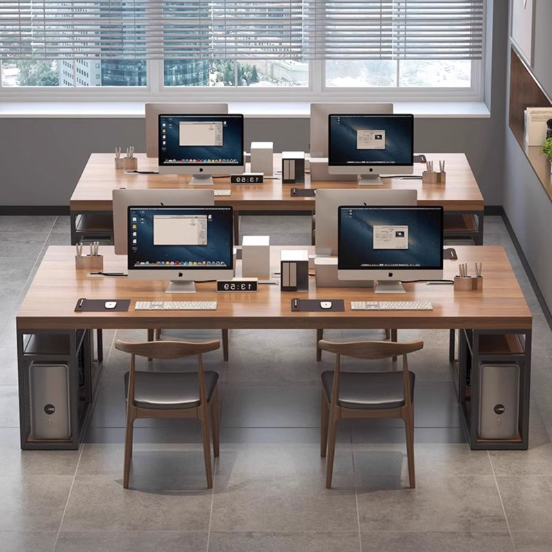 Bureau en bois massif pour 4 personnes
