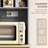 68" Kitchen Pantry Storage Cabinet, Gray. Charging Station Incorporated. Freestanding With Glass Doors And Adjustable Shelf. For Different Uses. 2 Tilt Out Trash Cabinets. Built-In Ac Outlets Ports.